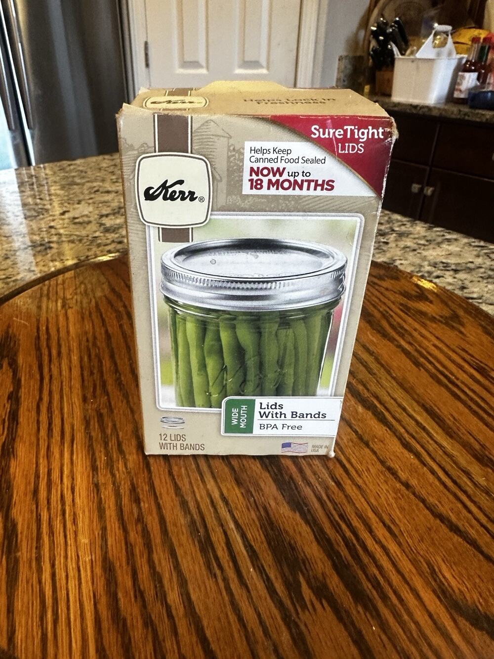 Kerr 12 Wide Mouth Canning Jar Lids BPA Free Sure Tight Mason Lids